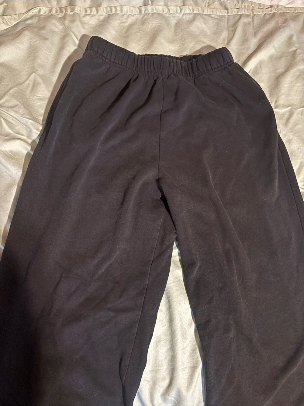 Black Elastic Waist Sweat Pants/ Joggers